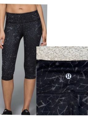 lululemon athletica Black Astro Print Athletic Leggings